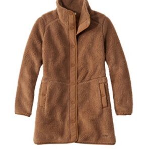 LL BEAN SHERPA COAT MEDIUM HAZELNUT